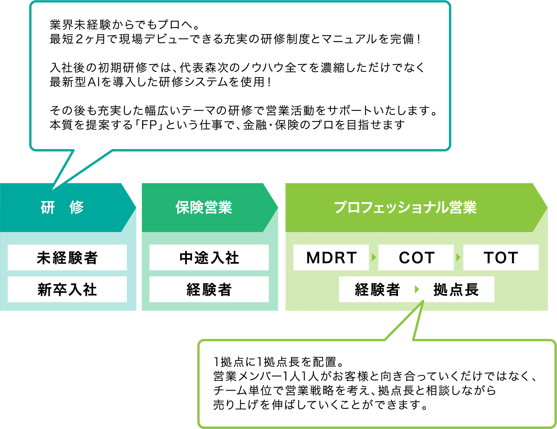 研修から保険営業、そしてプロフェッショナル営業へのキャリアステップ