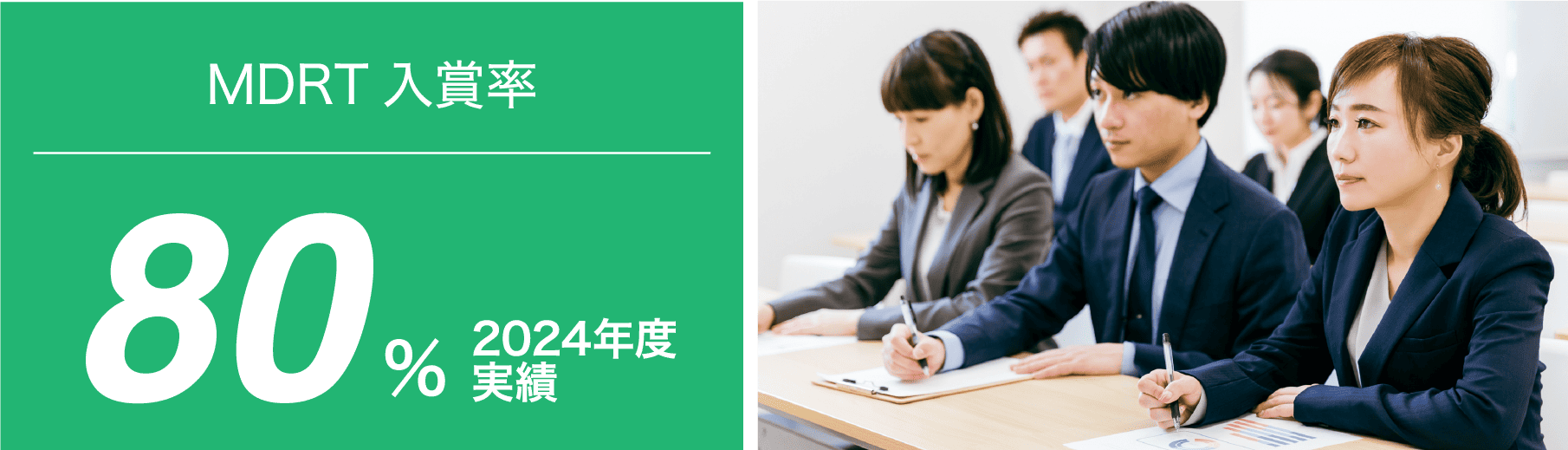 MDRT入賞率80％ 2024年度実績
